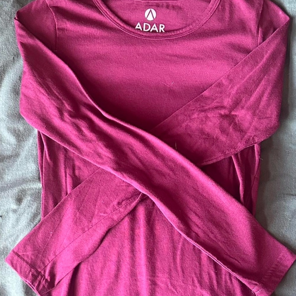 maroon tight fitted long sleeve